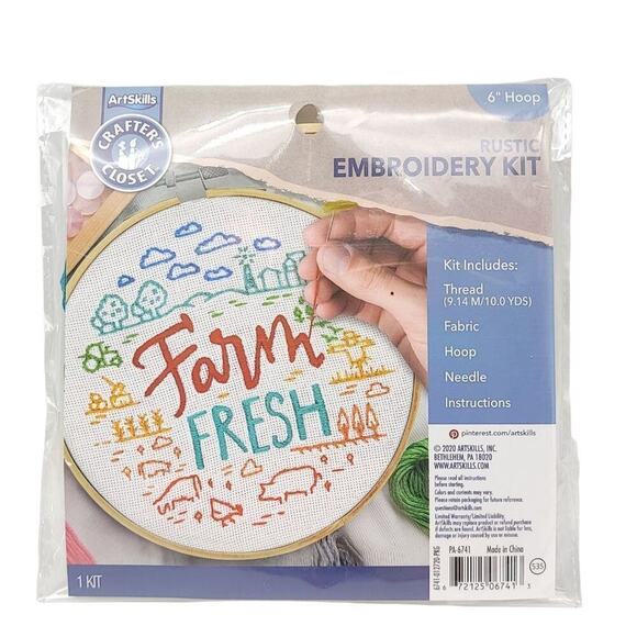 ArtSkills Crafter's Closet Rustic Embroidery Kit New In Package Christmas Gift - Picture 1 of 7